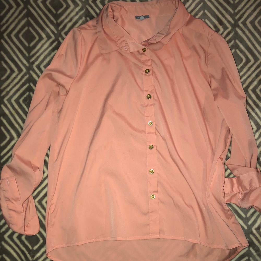 Charlotte Russe coral button down